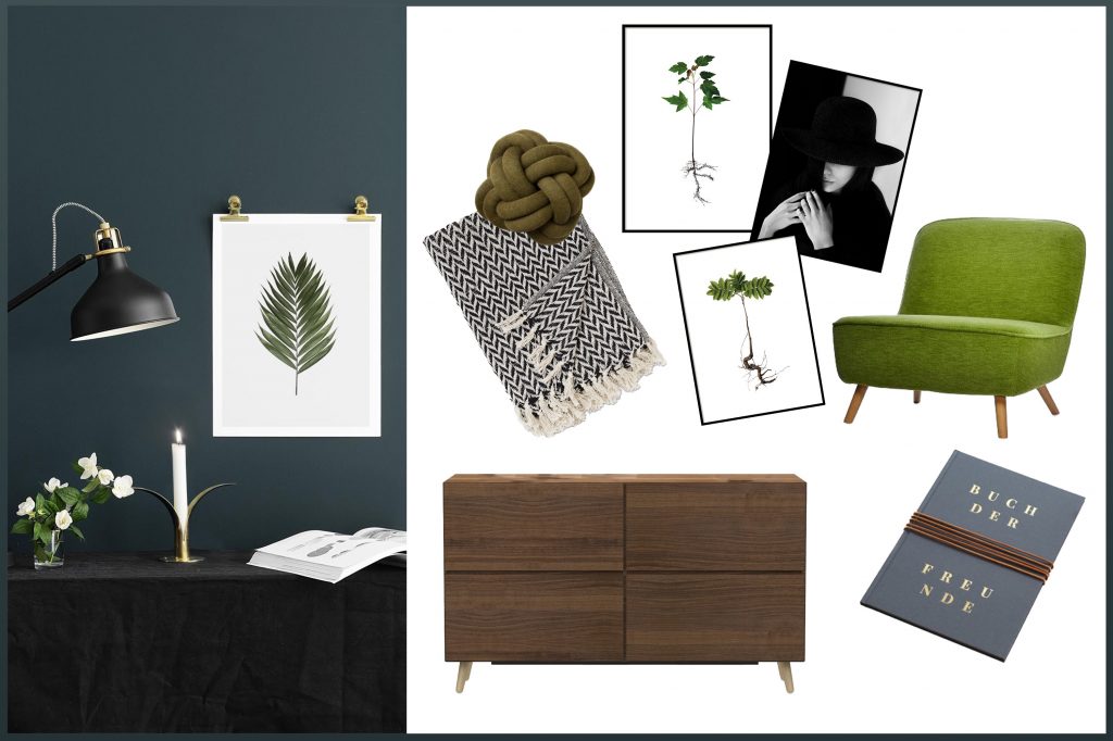 Hier solltest du sehen: Interior Collage, Pantone Greenery im massive look