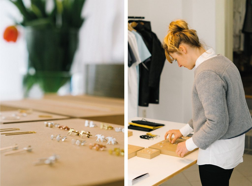 Modedesignerin Anne Trautwein in ihrem neuen Laden auf der Könneritzerstraße in Leipzig