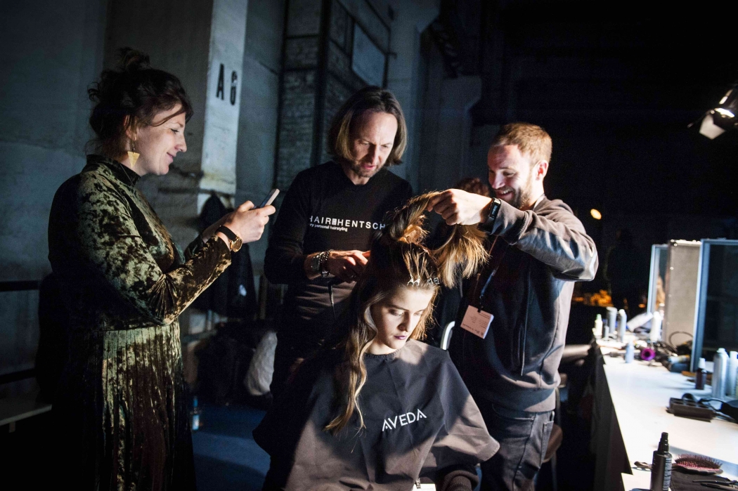 Fashion Week Berlin Green Fashionshow Backstage mit Aveda